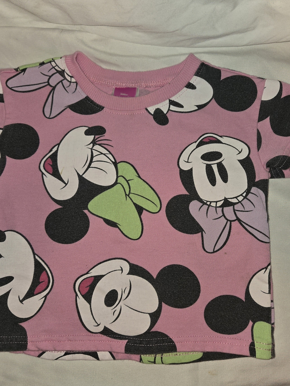 Minnie Mouse Pink Kids Short Sleeve Top - Disney SZ 2T